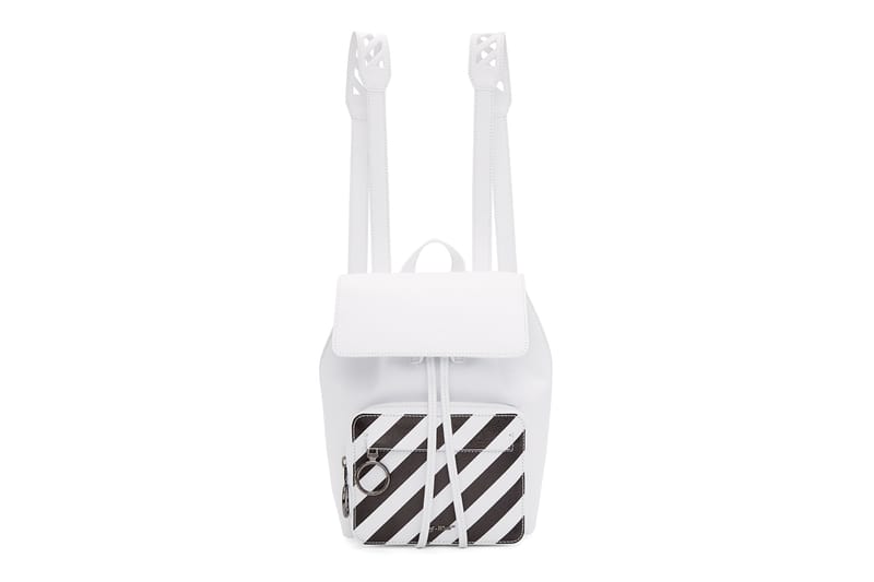 off white diagonal stripe backpack