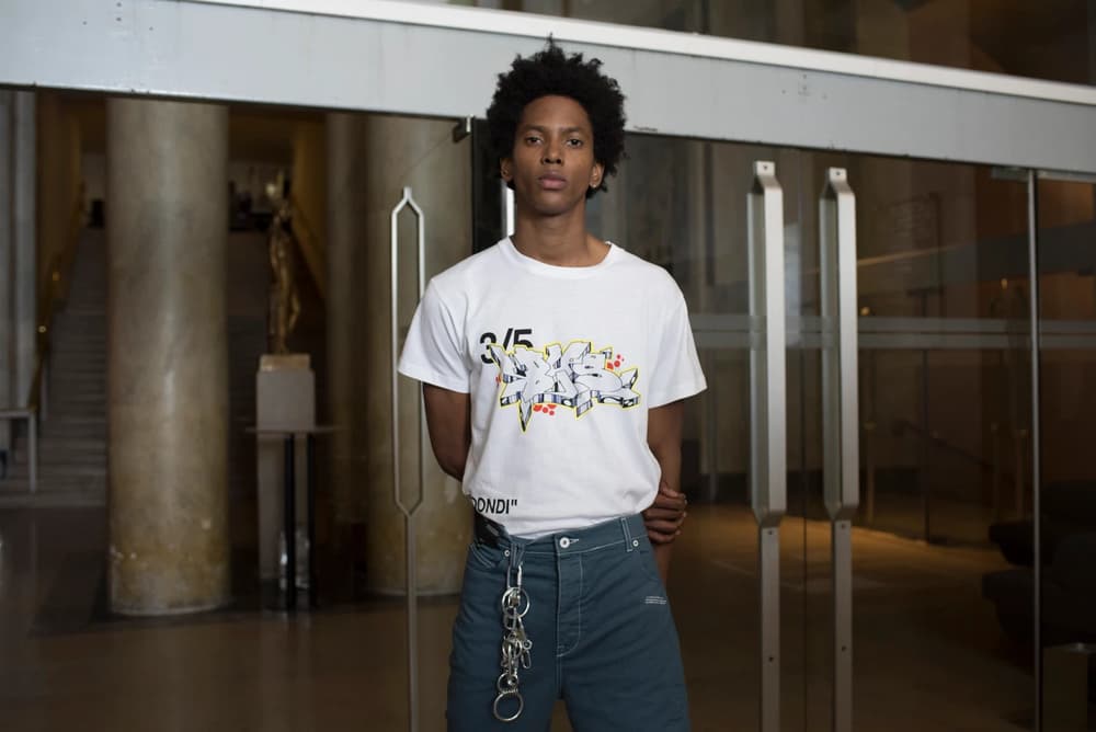 Off-White Virgil Abloh Menswear Spring/Summer 2019 Paris Fashion Week Men's Collection Backstage Dondi Graffiti T-shirt White
