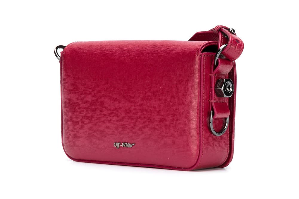 Off White Mini Binder Clip Bag Red