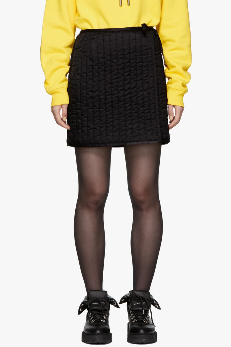 Off-White Quilted Miniskirt Black