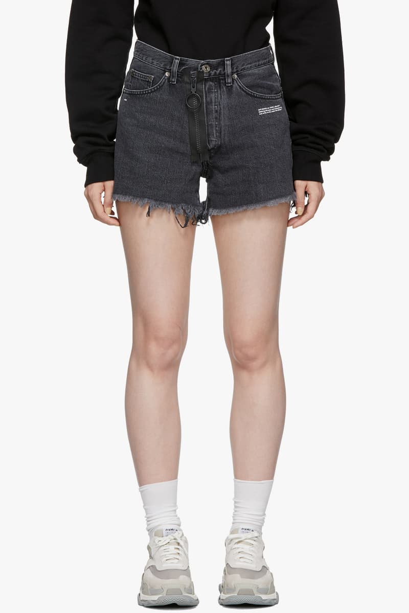 Off-White EMB Denim Shorts Grey