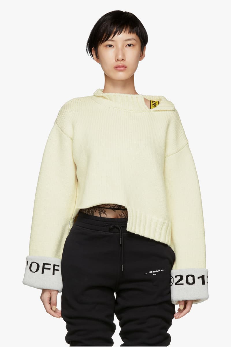 Off-White Cuff Over Crewneck Sweater White