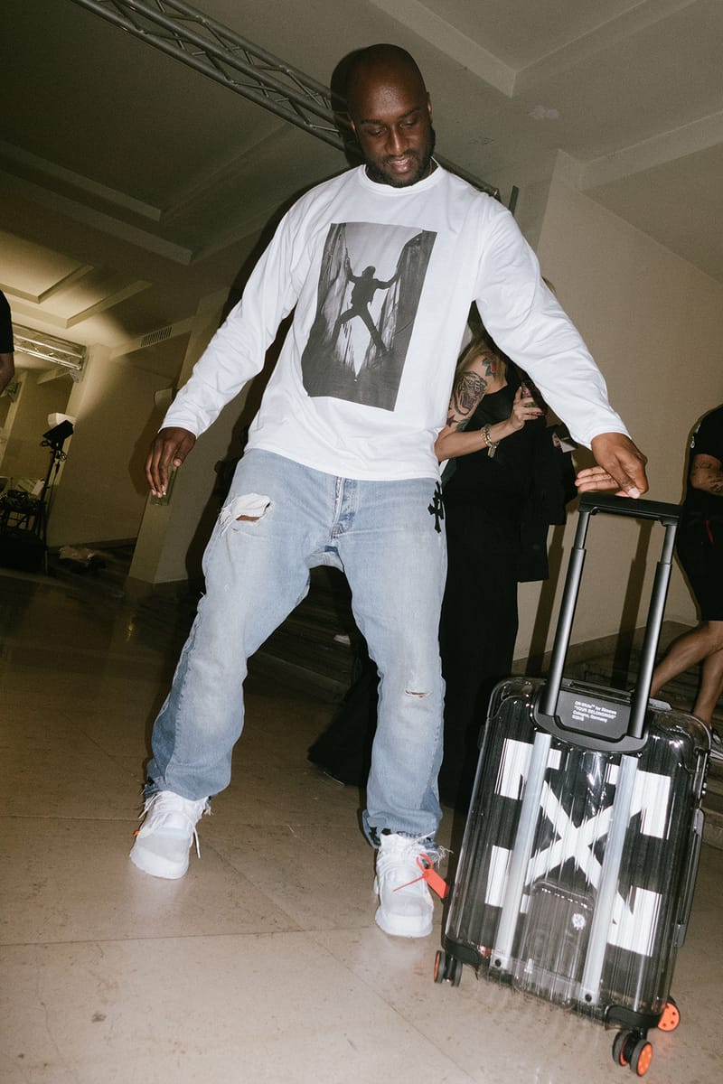 off white luggage