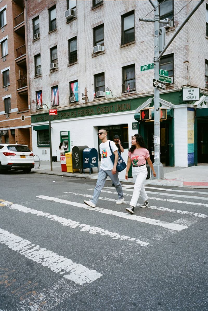 ONLY NY x New York Magazine Collaboration Psychedelic Gossip T-shirt White Light Pink