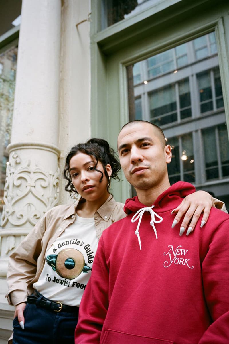 ONLY NY x New York Magazine Collaboration Gentile's T-shirt Logo Hoody Natural Cranberry