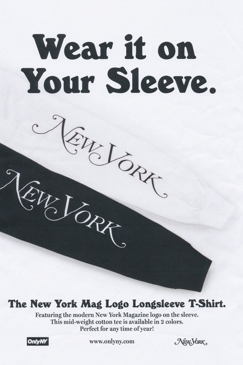 ONLY NY x New York Magazine Collaboration Logo L/S T-shirt Black White