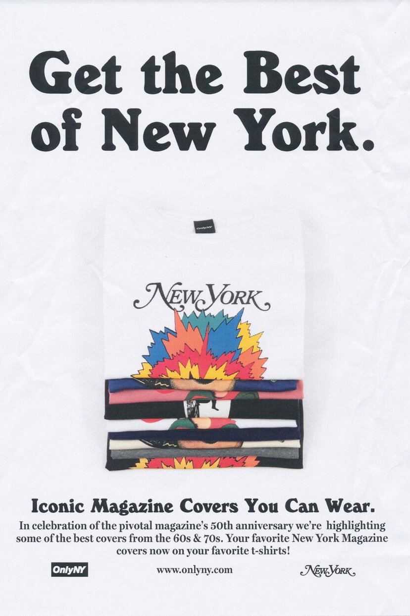 ONLY NY x New York Magazine Collaboration Psychedelic T-shirt White