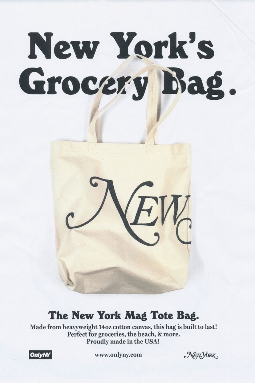 ONLY NY x New York Magazine Collaboration Logo Tote Bag Natural