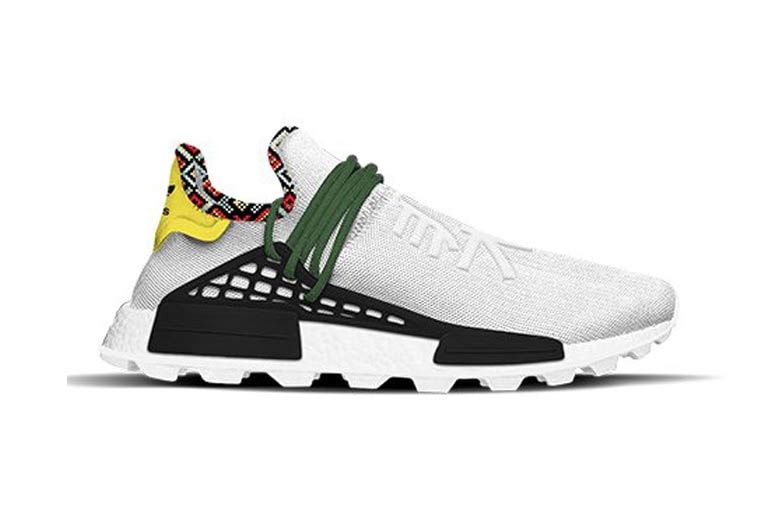 Pharrell Williams x adidas Originals Hu NMD Inspiration Pack Footwear White Bold Green Bright Yellow