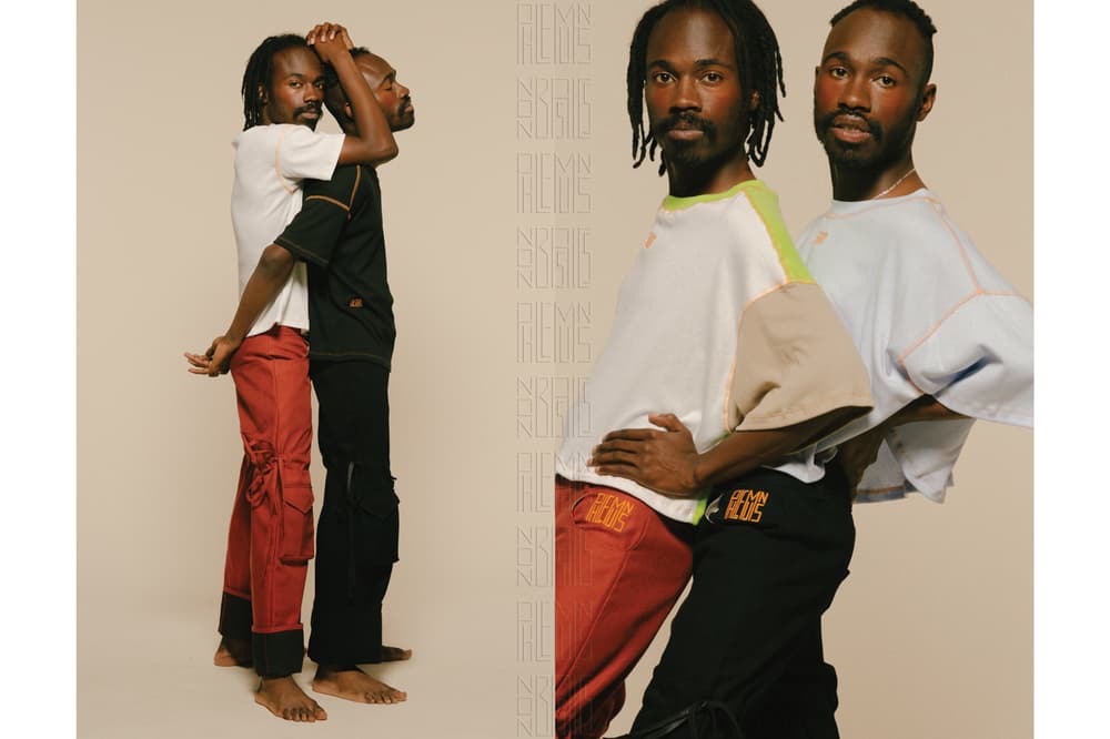PHLEMUNS Nonbasics Lookbook T-shirts Tie Pants Grey Red Black