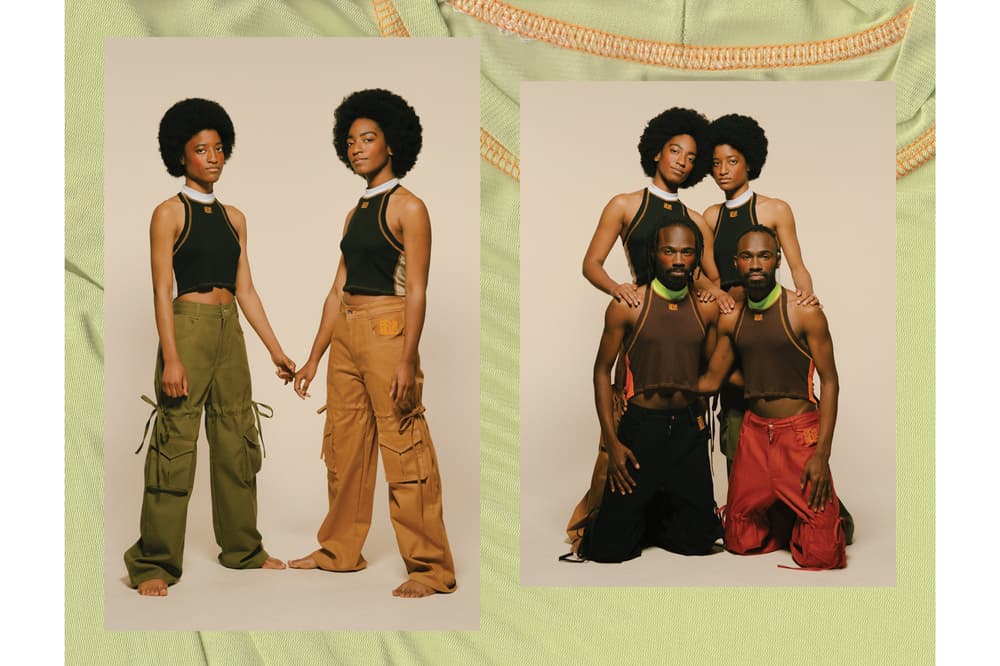 PHLEMUNS Nonbasics Lookbook Tanks Tie Pants Black Green Khaki Red