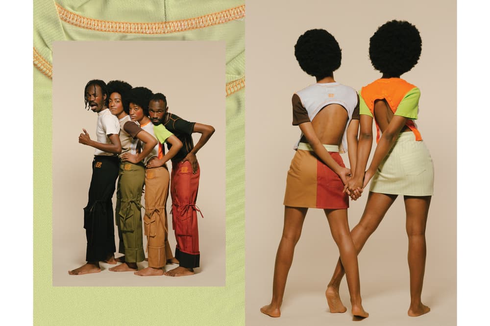 PHLEMUNS Nonbasics Lookbook Backless Shirts Tie Pants Grey Orange Green Black Khaki Red