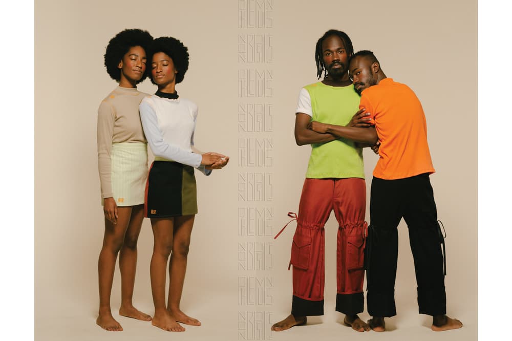 PHLEMUNS Nonbasics Lookbook T-shirts Skirts Orange Green Brown