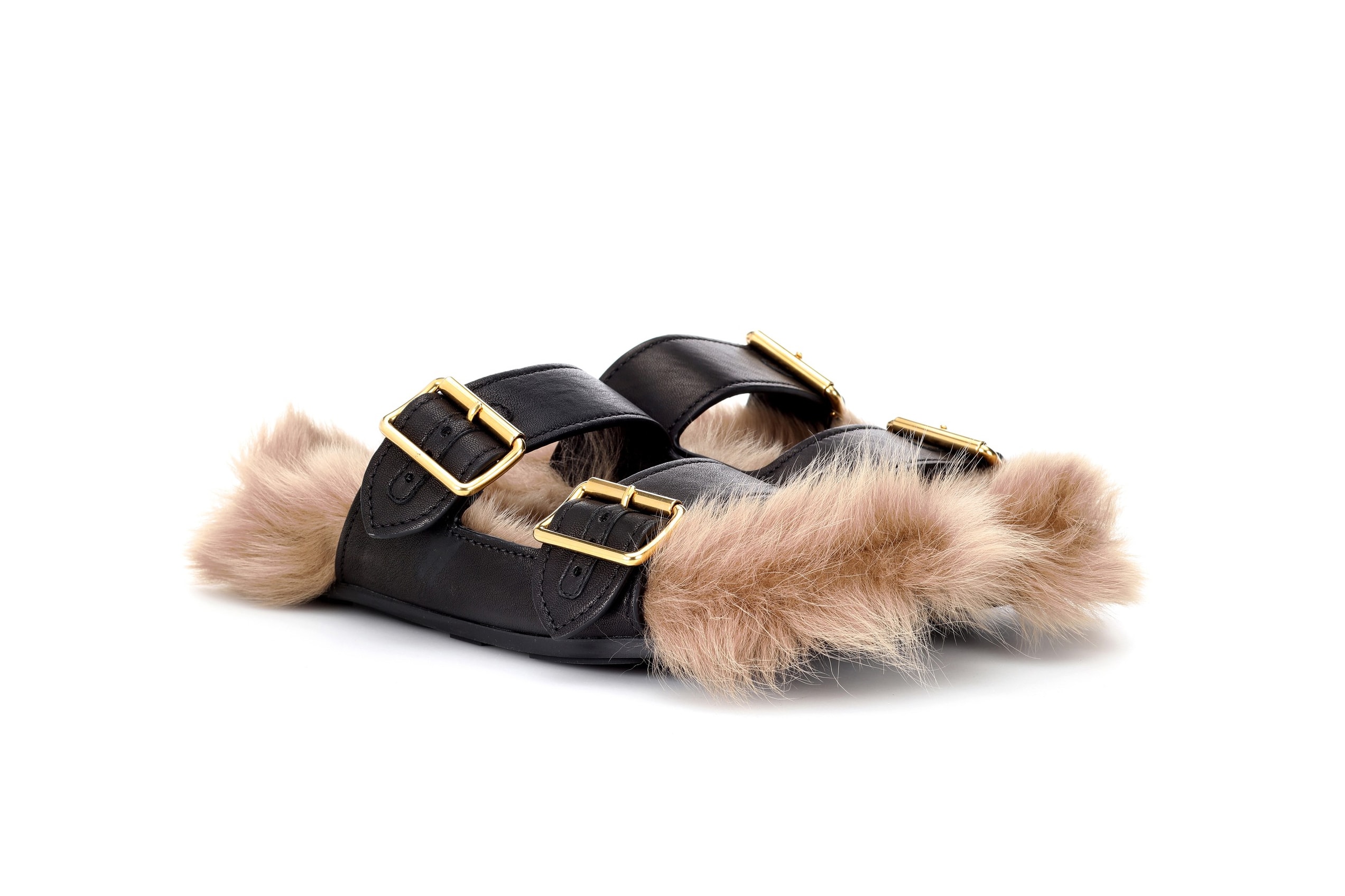 Where to Buy Prada's Fur-lined Leather Sandals Miuccia Prada Shoes Birkenstock Summer Fall