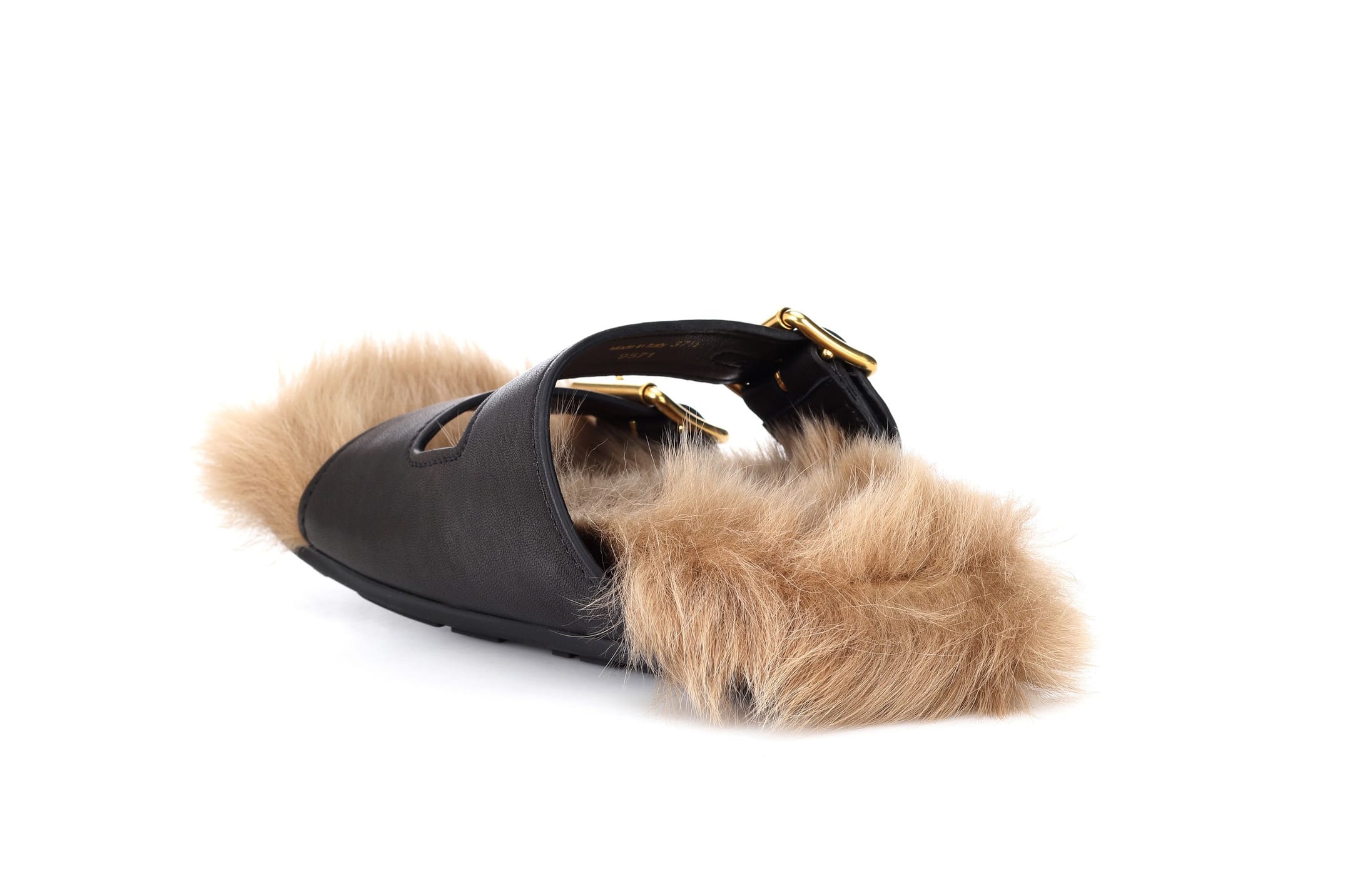 Fur-lined Leather Sandals 