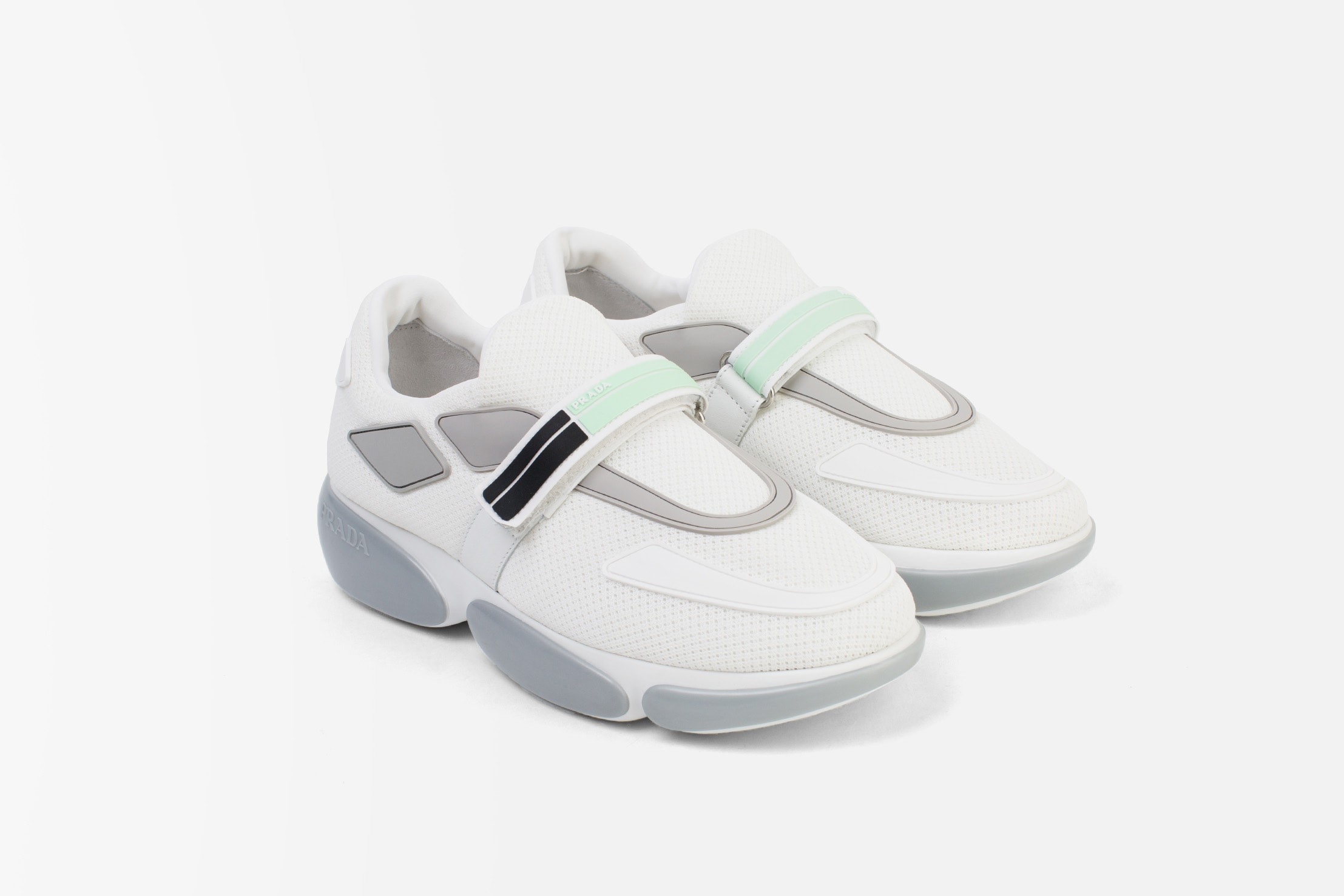 Shop Prada Cloudbust Sneakers in White Chunky Retro Shoe Footwear