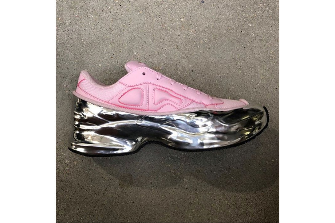Raf Simons x adidas Ozweego Silver Pink Spring/Summer 2019