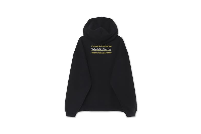 RESTIR x Vetements Hoodie Hi I Don't Care Thanks Black