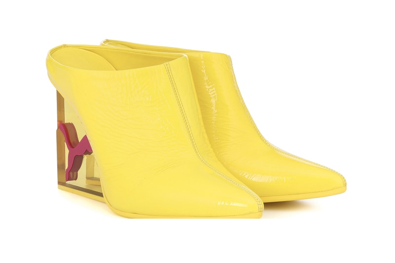 Fenty PUMA Rihanna Yellow Perspex Heel Mules Sandals