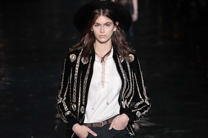 Kaia Gerber and Binx Walton Graced the Runway for Saint Laurent's Latest Show