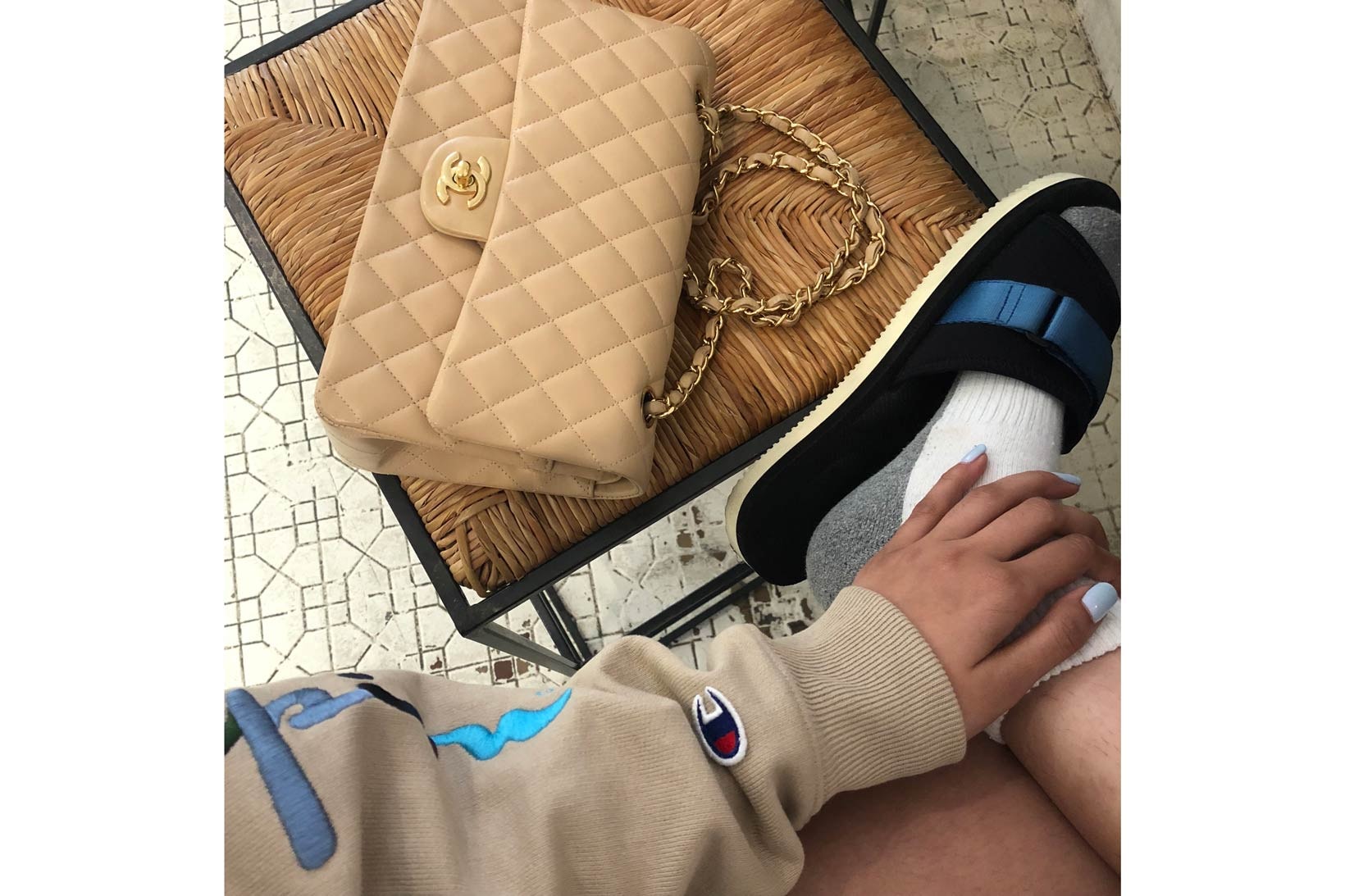 Suicoke Sandals Champion Hoodie Chanel Purse Tan Our Second Skin