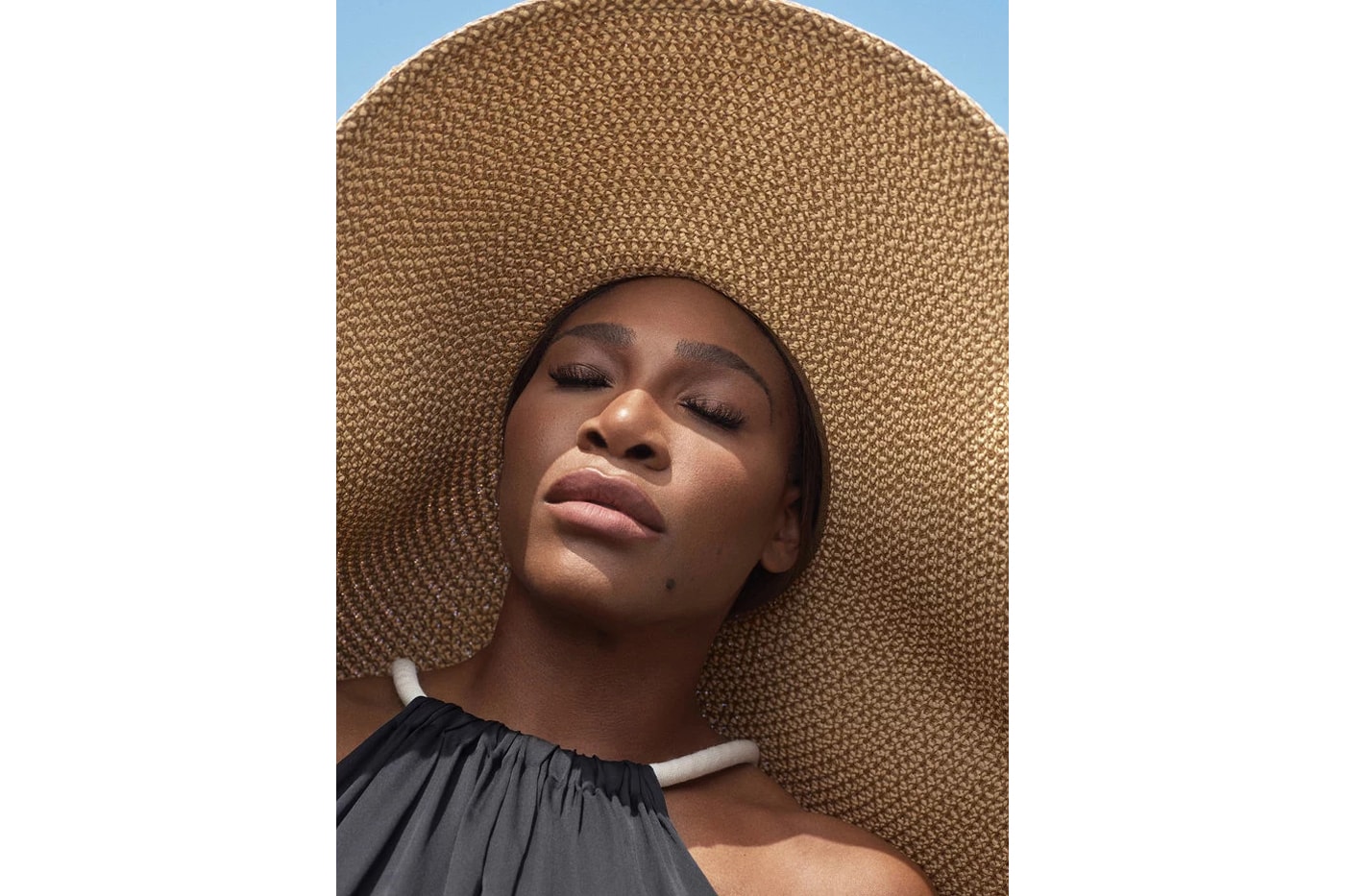 Serena Williams InStyle Magazine August 2018 Badass Woman Issue The Row Dress Eric Javitz Hat Black Tan