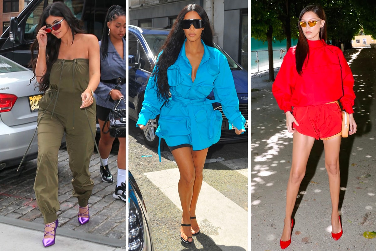 Sport Sunglasses Trend Kim Kardashian Kylie Jenner Bella Hadid Louis Vuitton SS19 Runway Show