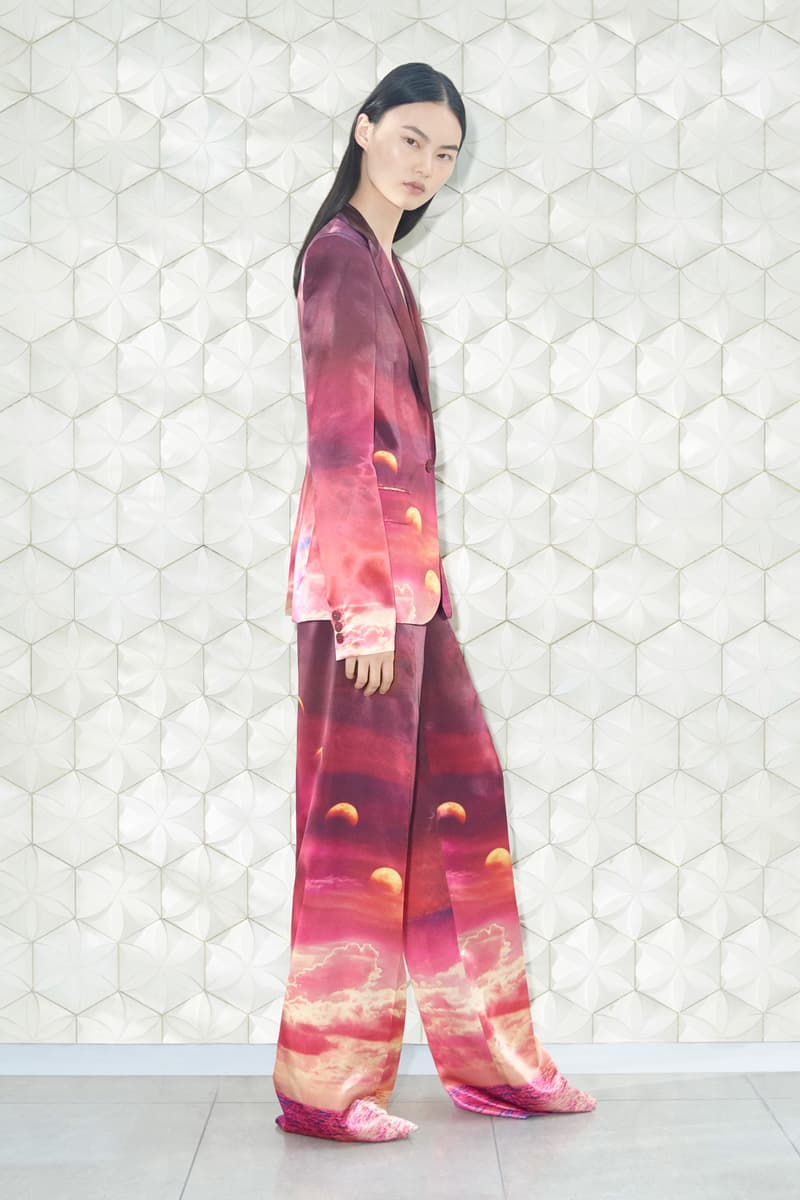 Stella McCartney Spring/Summer 2019 Collection Lookbook Blazer Oversized Trousers Red Magenta Cream