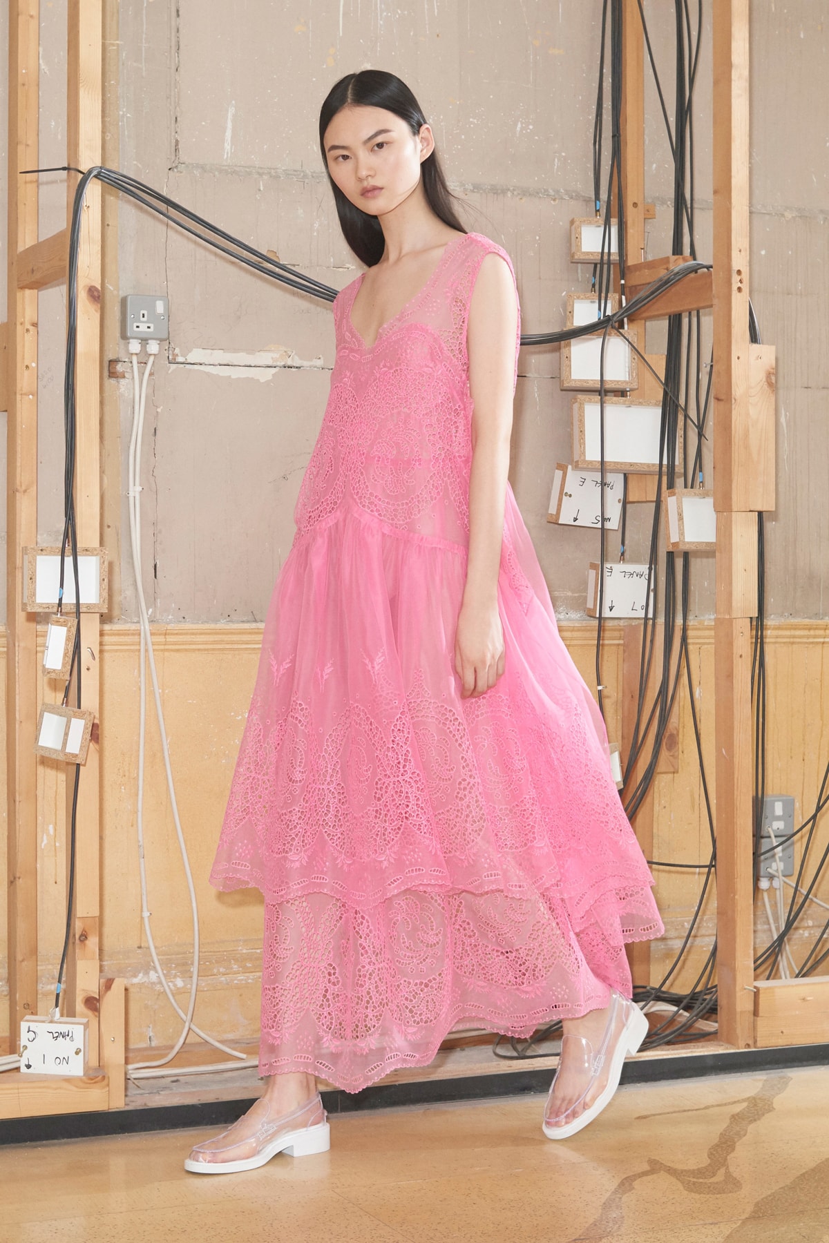 Stella McCartney Spring/Summer 2019 Collection Lookbook Lace Dress Pink
