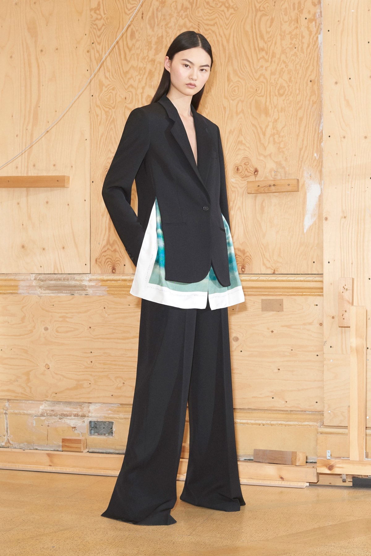 Stella McCartney Spring/Summer 2019 Collection Lookbook Blazer Oversized Trousers Black