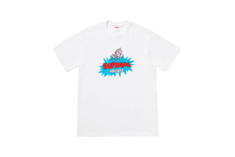 Supreme Summer 2018 T-shirt Crew Tees Collection Elephant Logo White