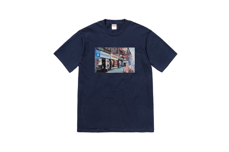 Supreme Summer 2018 T-shirt Crew Tees Collection Storefront Navy