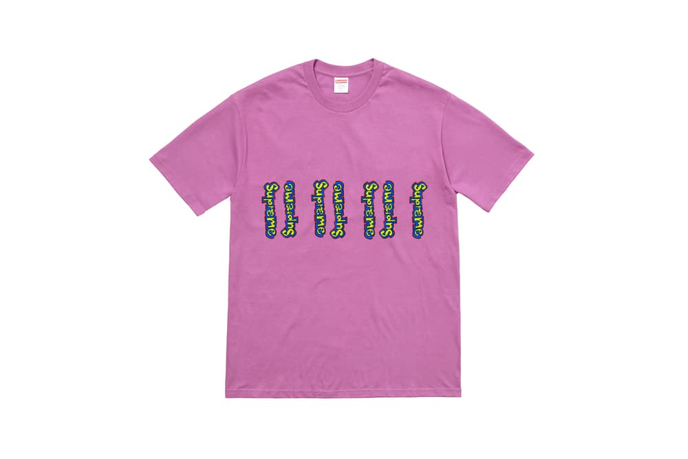 Supreme Summer 2018 T-Shirt Tees Collection Logo Pink Yellow Blue
