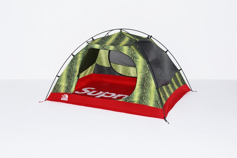 Supreme x The North Face Green Snakeskin Print Tent
