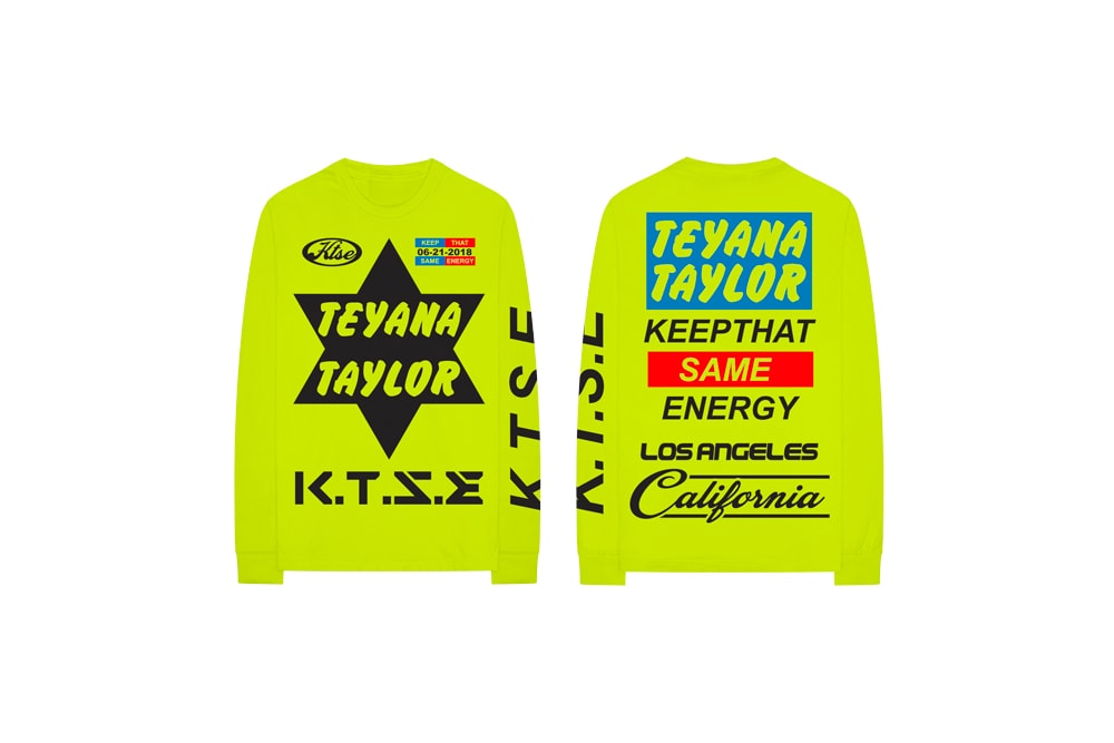 Teyana Taylor Keep That Same Energy Album Merch T-Shirt Lime Green