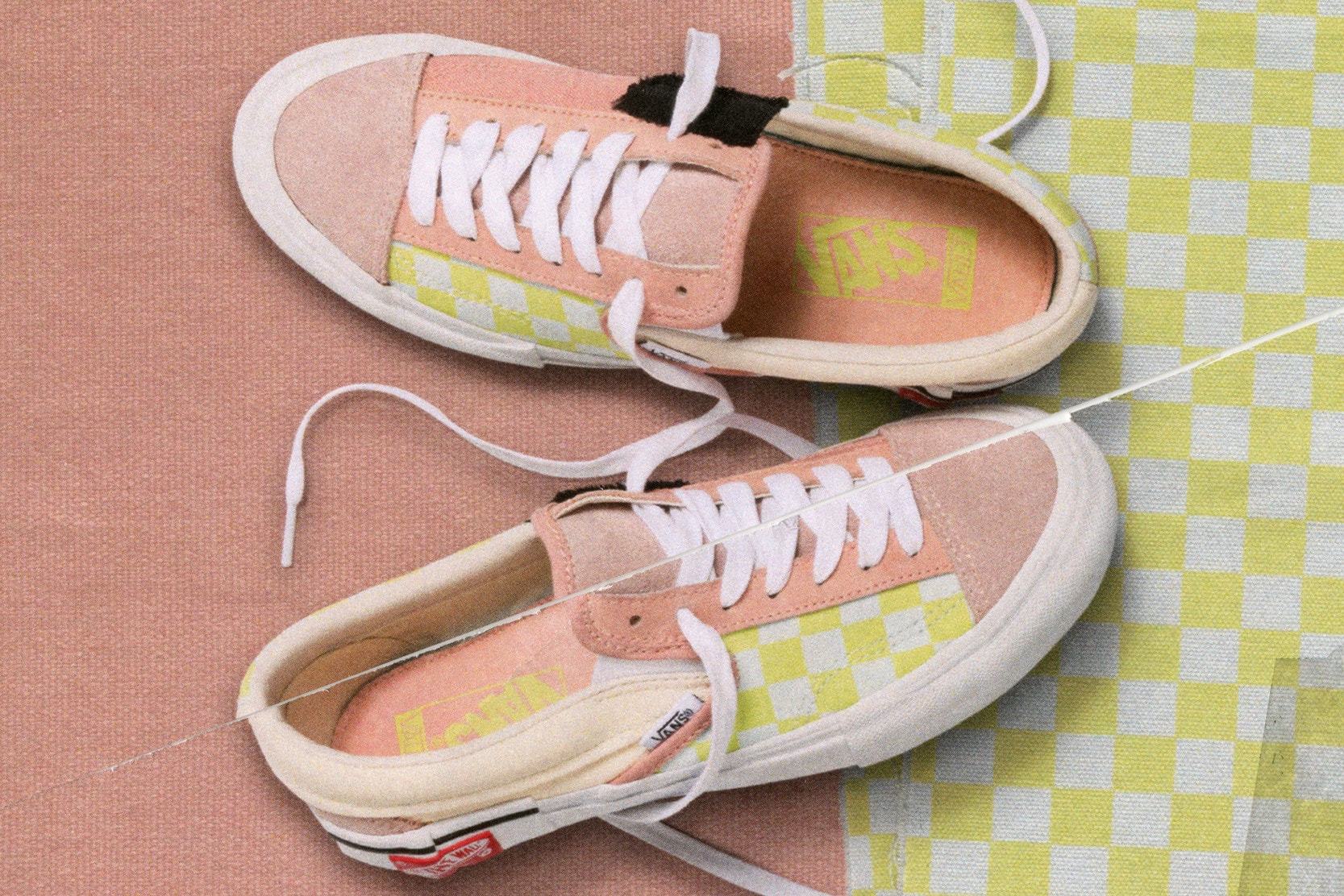 Vans Vault Authentic Inside Out Cap LX Pack Checkerboard Pink Yellow