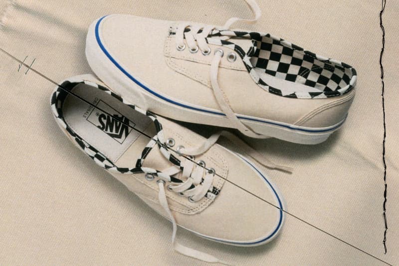 Vans Vault Authentic Inside Out Cap LX Pack Checkerboard Cream White Blue