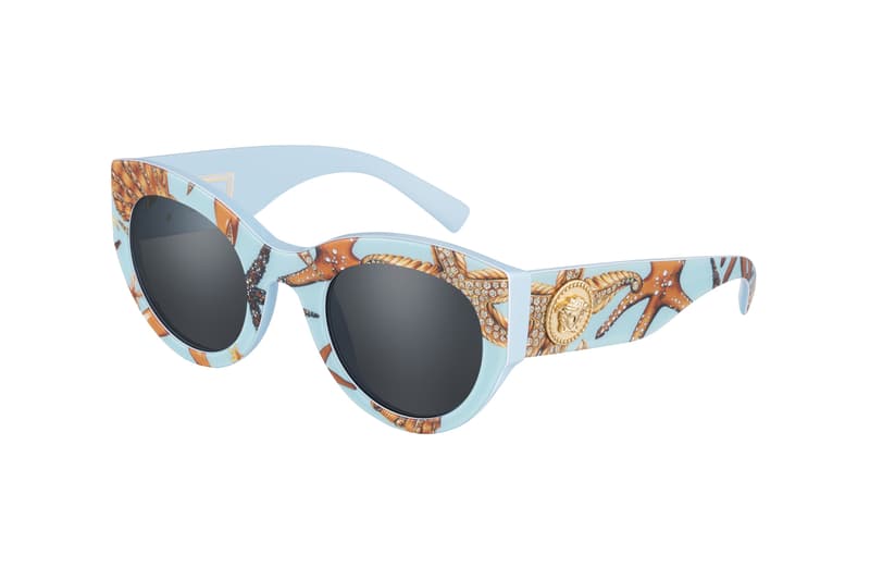 Versace Tribute Fall/Winter 2018 Sunglasses prada Collection Oversized Blue Chains