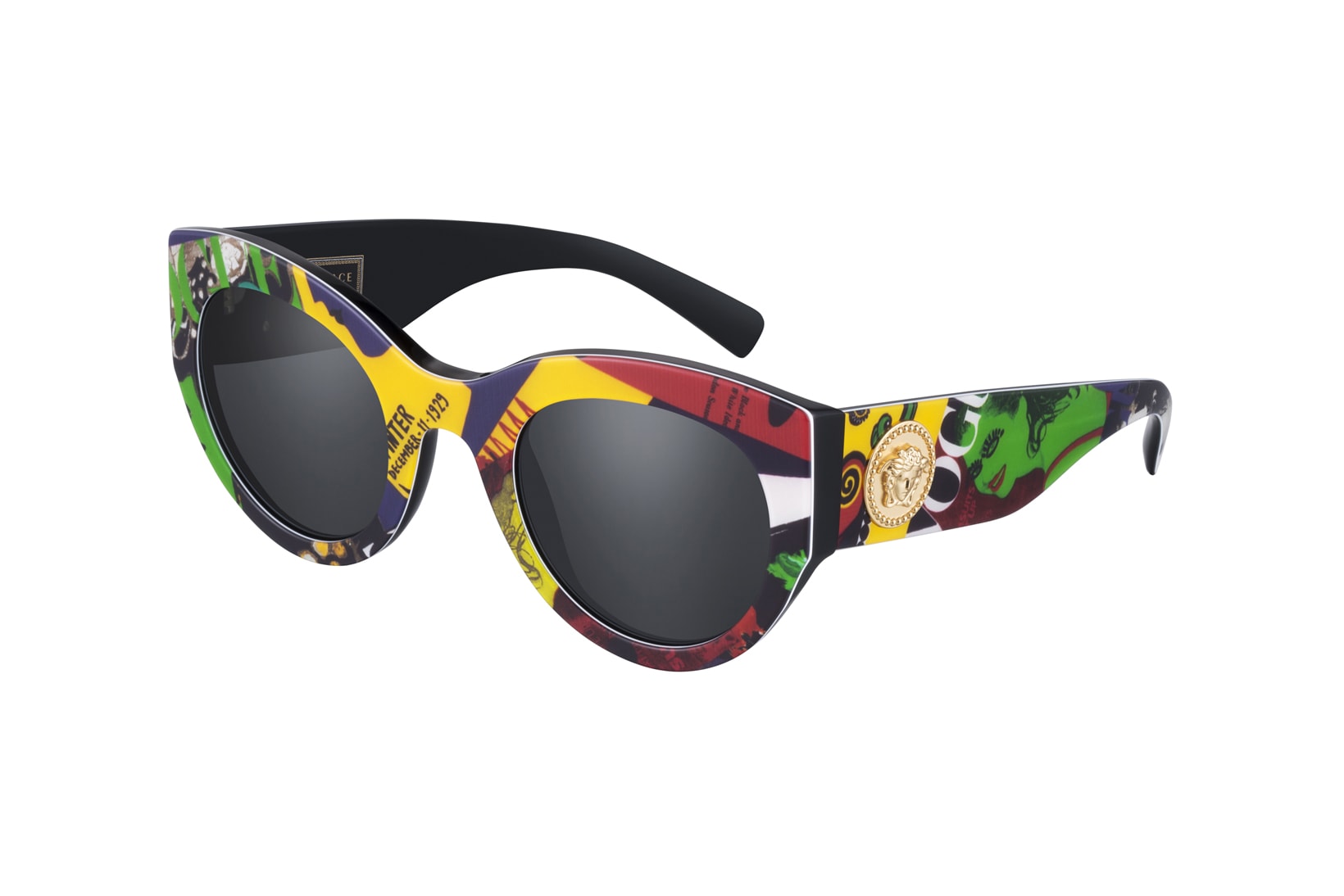 Versace Tribute Fall/Winter 2018 Sunglasses Collection Oversized Black Red Green Gold