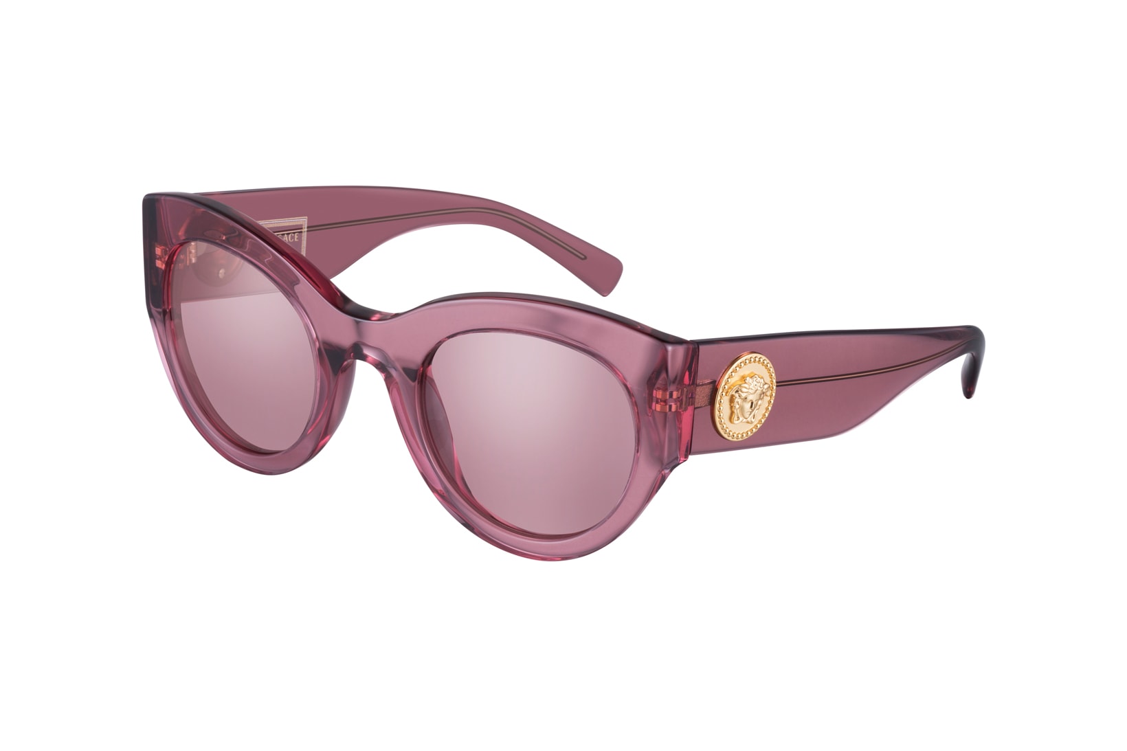 Versace Tribute Fall/Winter 2018 Sunglasses Collection Oversize Lucite Magenta
