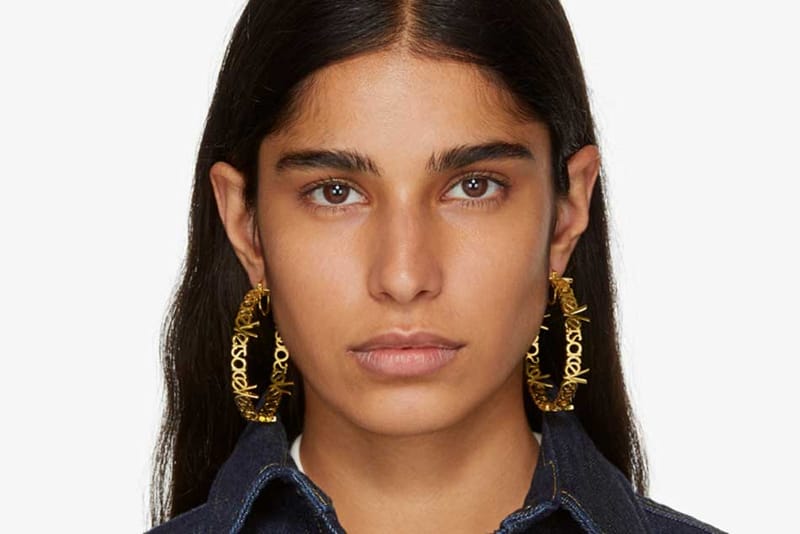 versace hoop earrings