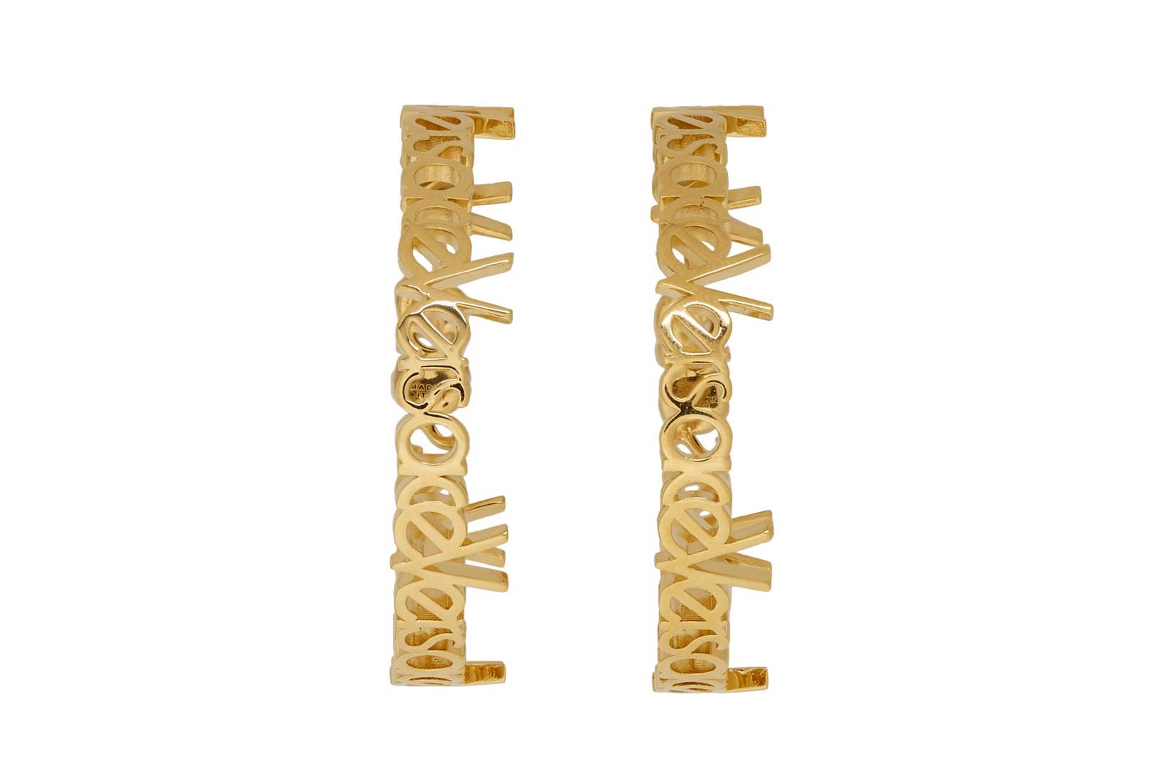 Versace Hoop Earrings Gold Large