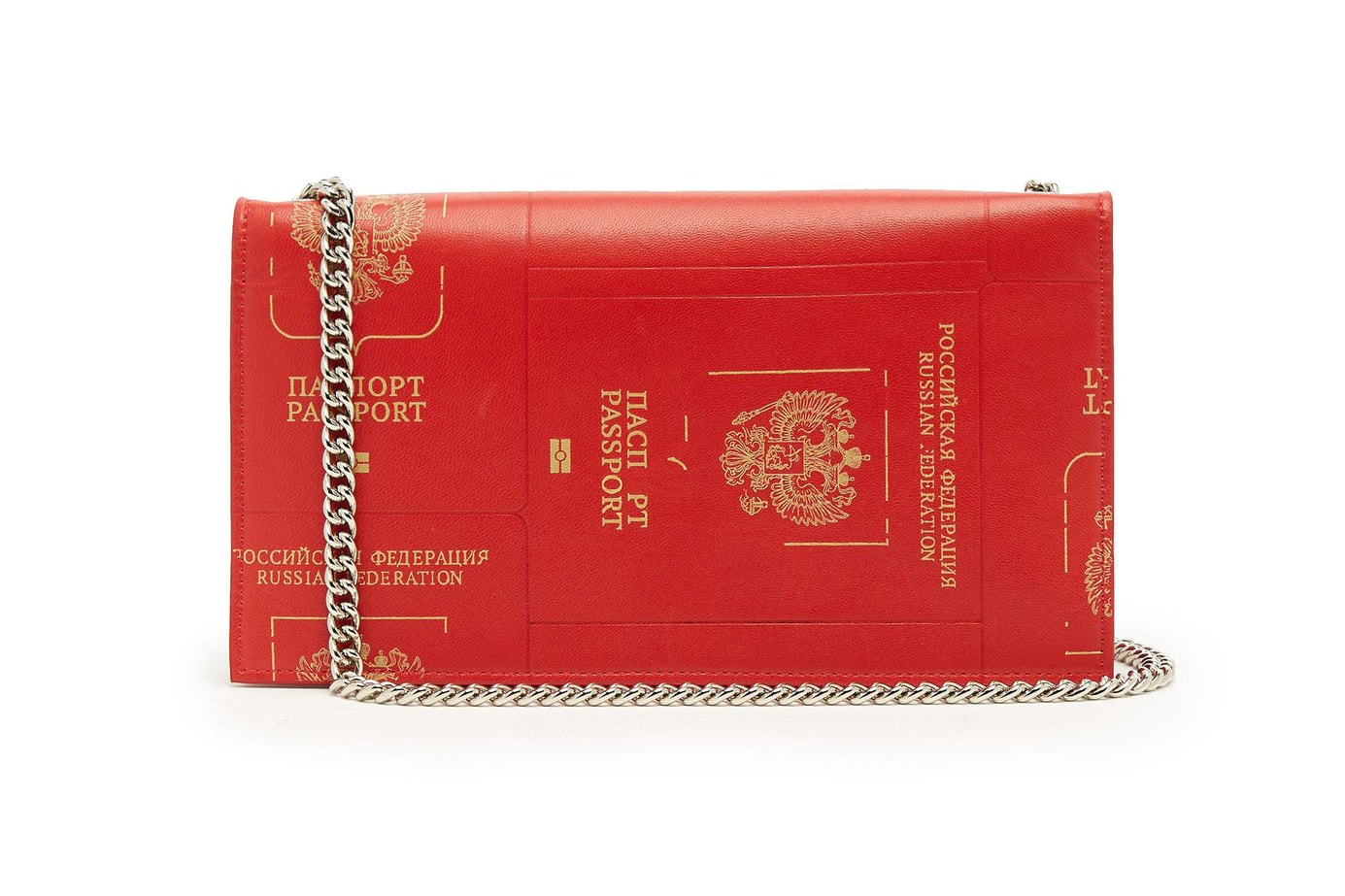 Vetements Red Russian Passport Bag