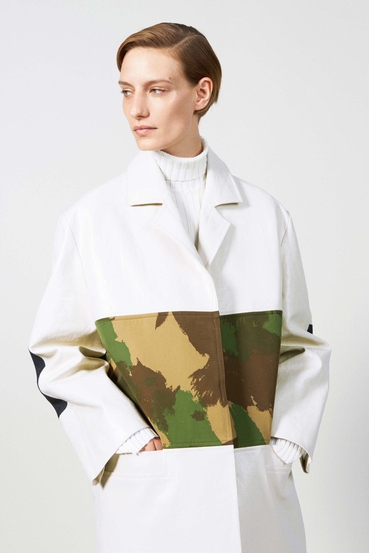 Victoria Beckham Resort 2019 Collection Lookbook Blazer Camouflage White