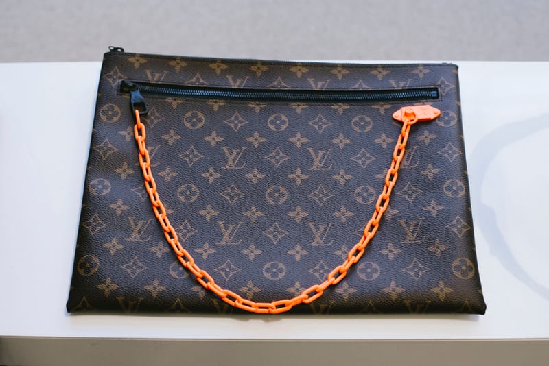 louis vuitton bag with orange chain