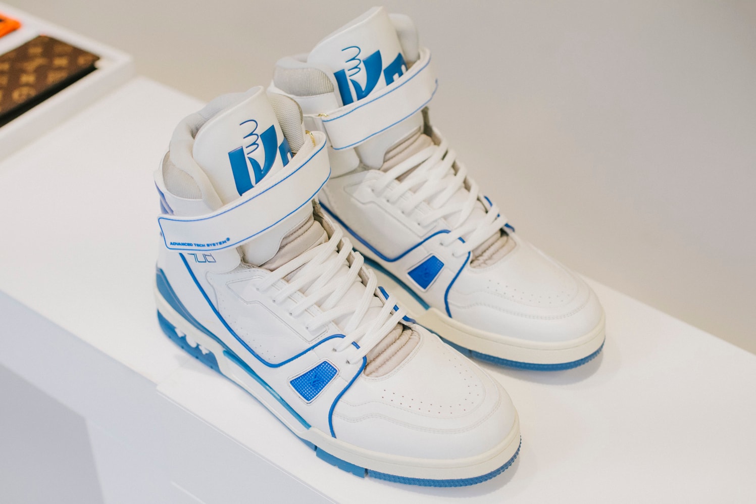 Virgil Abloh Louis Vuitton Spring/Summer 2019 High-Top Sneaker Blue White