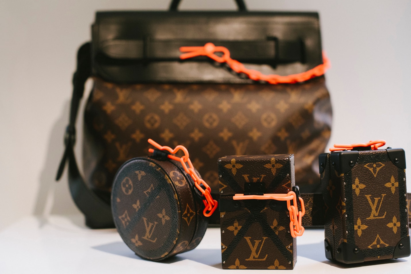 Virgil Abloh Louis Vuitton Spring/Summer 2019 Top Handle Belt Bag Monogram Orange