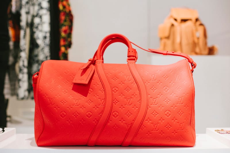 louis vuitton duffle bag red