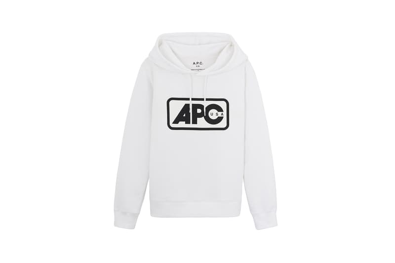 A.P.C. Fall/Winter 2018 Collection Lettrism Hoodie White