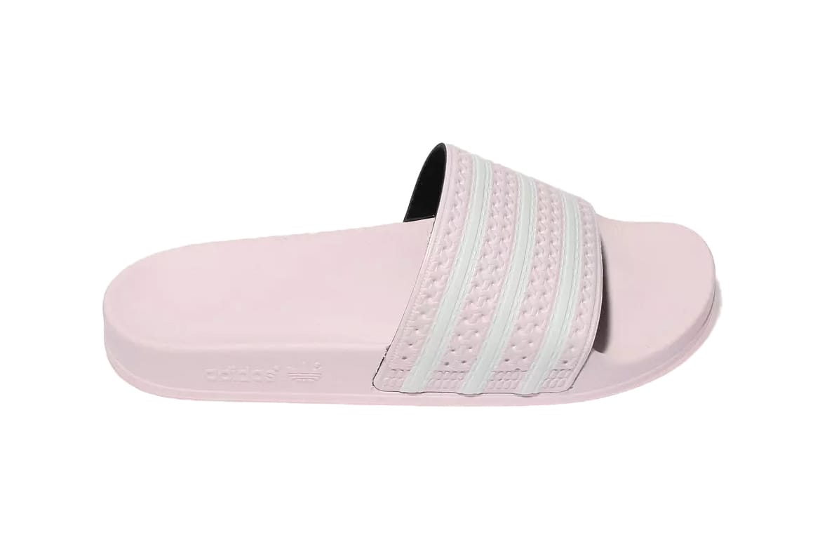 adidas Adilette Slides in Pastel Pink 